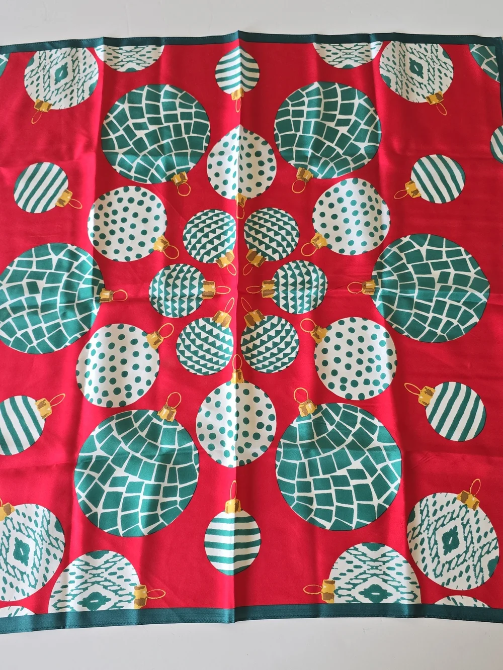 Echo 100% Silk Christmas Holiday Ornament Scarf
